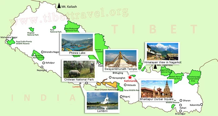 Kathmandu Tourist Places Map