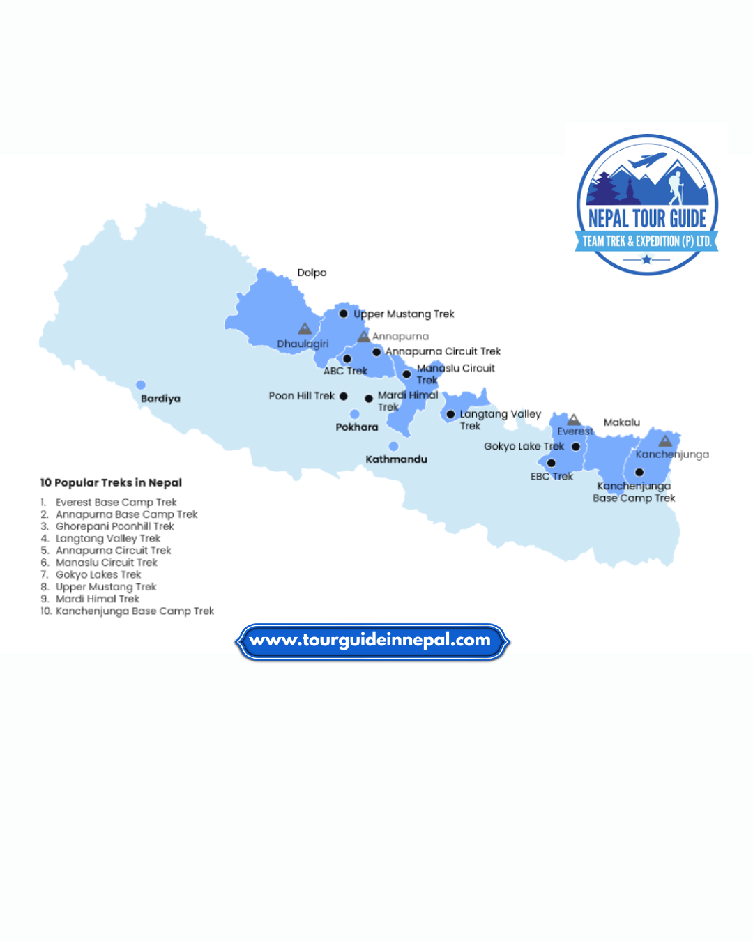 Top 10 best places for trekking in Nepal Top 10 best places for trekking in Nepal