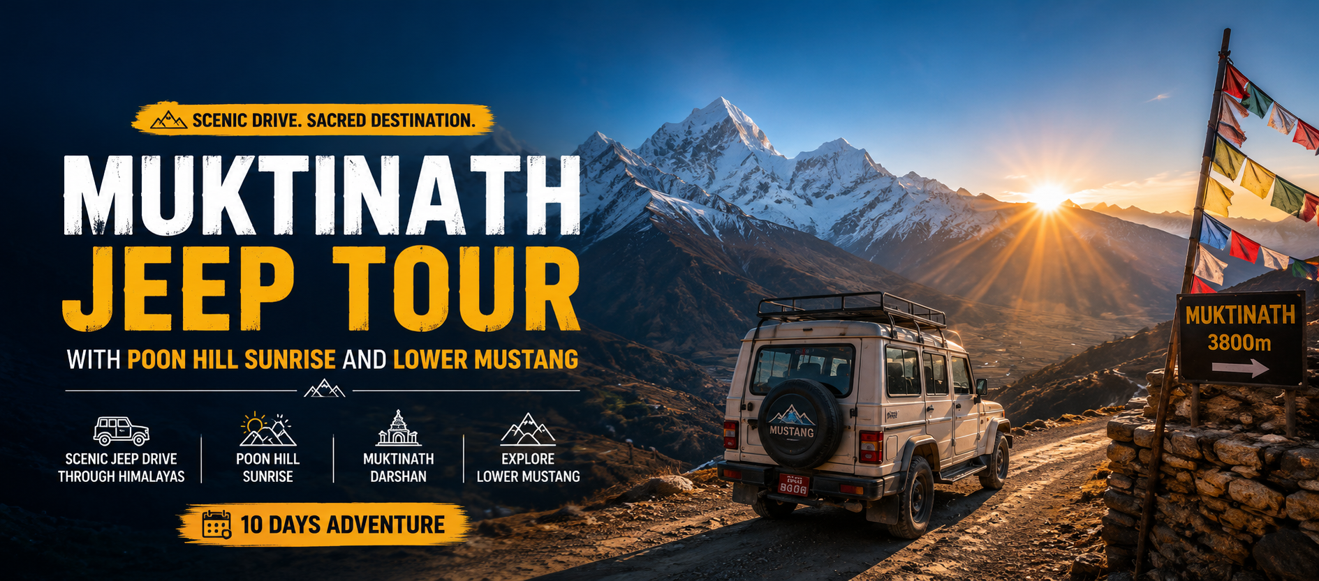 Muktinath Jeep Tour with Poon Hill Sunrise and Lower Mustang