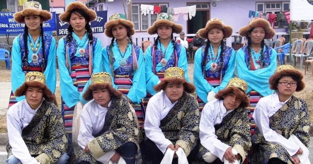 Younger Generations Of Sherpa In Traditional Costumes