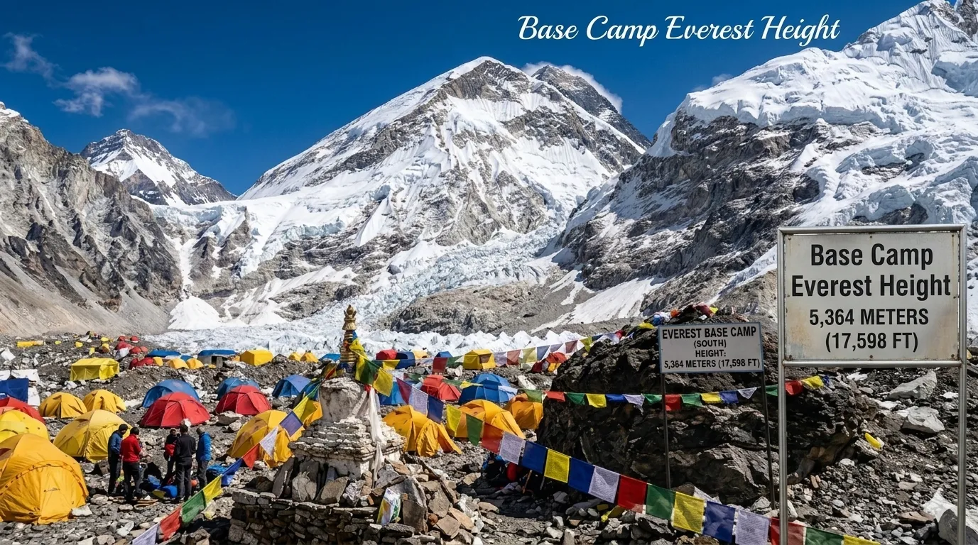 What is the Height of the Base Camp Everest
